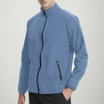 thumbnail image 2 of JUMESGU Men Jacket Lightweight Men's Lightweight Casual Jackets Bomber Coat with Zipper (Light Blue,XXXXL), 2 of 4