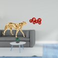 thumbnail image 2 of CarpNettore Golden Cheetah Blessing Sculpture Tabletop Ornament for Office Home Decor Spring Festival Celebration Paper Fan Decorative Centerpiece, 2 of 8
