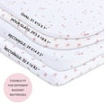 thumbnail image 3 of Bassinet Sheets 100% Jersey Cotton 2 Pack- for Baby Girl Dusty Rose and Mauve Pink Stars, 3 of 5