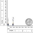 thumbnail image 6 of Gem Stone King 925 Silver and 10K Yellow Gold Green Mystic Topaz and White Lab Grown Diamond Dangle Earrings for Women | 2.02 Cttw | Gemstone November Birthstone | Pear Shape 8X5MM, 6 of 6