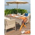 thumbnail image 4 of Outdoor Tablecloth with Umbrella Hole and Zipper, Orange Pumpkin Rectangle Table Cloth 60x84 Inch Waterproof Tablecloth, Thanksgiving Fall Leaves Botanical Wood Picnic Table Cover for Patio Camping, 4 of 7