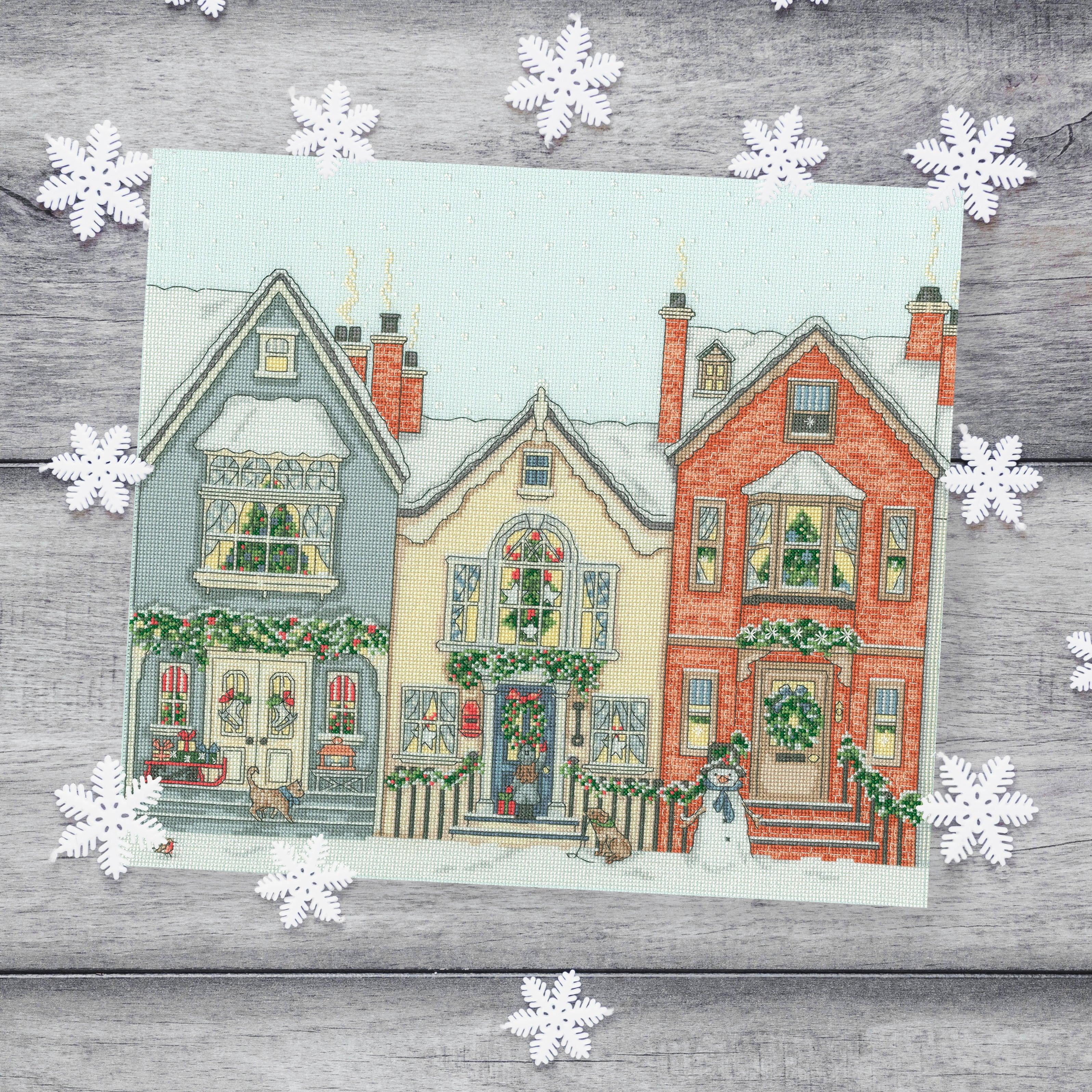 Snowy Street XSS21 Counted Cross Stitch Kit