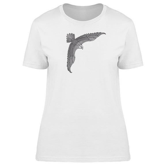 Amazing Falcon Bird Sketch T-Shirt Men -Image by Shutterstock, Male 4X-Large
