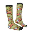 thumbnail image 3 of Balery Cartoon Fire Truck Printed Novelty Socks Men's Women's Crew Socks Sports Socks Knee High Socks Cotton Socks Quirky and Cool Socks, 3 of 9