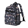 thumbnail image 2 of Dark Blue Ballerina Princess Pattern Backpack for School,Cute School Bag,Schoolbag with Adjustable Shoulder Straps & Padded Back,15.25"x11.5"x5.25", 2 of 5