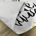 thumbnail image 5 of Ambesonne Live Laugh Love Place Mats Set of 4, Phrase Dots, Standard Size, Black White Yellow, 5 of 6