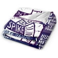 thumbnail image 3 of Custom Volleyball Blanket with Name for Women Men, Personalized Cool Volley Ball Themed Design Printed Throw Blankets for Teens Adults Lap, Chair Sofa, Giftable Blanket, 50"x 60", 3 of 6