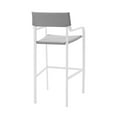 thumbnail image 3 of Modway Raleigh Stackable Outdoor Patio Aluminum Bar Stool in White Gray, 3 of 6
