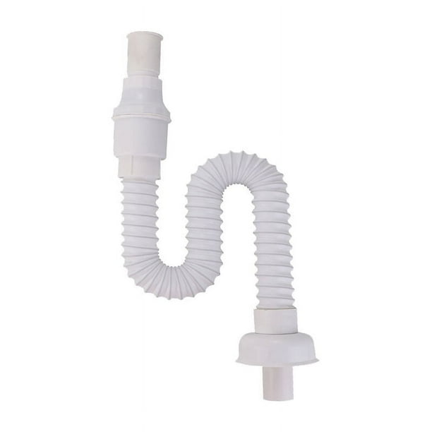 Manguera de drenaje de agua, sifón para lavabo más 4 abrazaderas de manguera aptas para lavabos y fregaderos de lavavajillas, la manguera de drenaje para lavavajillas utiliza un diseño expandible (42
