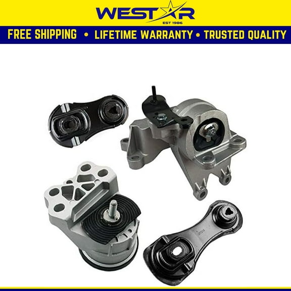 Fits 2013-2017 Ford Explorer 3.5L w/TURBO Motor & Trans Mount Set 4pc