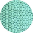 thumbnail image 1 of Ahgly Company Indoor Round Abstract Light Blue Modern Area Rugs, 8' Round, 1 of 4