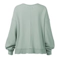 thumbnail image 4 of Jersey De Otoño, Sudadera De Mujer Con Dobladillo Suelto Patrón De Gofres Con Abertura Lateral Para El Hogar ANGGREK Otros, 4 of 6