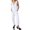 White, variant on Sleeveless V-Neck Women Casual Denim Jumpsuit With Pocket