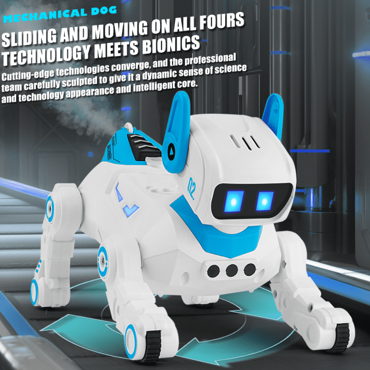 RC Robot Dog Toy for Kids, Interactive Remote Control Robotic Dog with Lights & Sounds, Programmable Puppy Robot for Ages 8+ Gifts