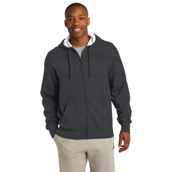 Sport-Tek Full Zip Hooded Sweatshirt-S (Graphite Heather)