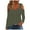 Army Green, variant on Fall !3/4 Sleeve T Shirts for Women Plus Size Women's Casual Solid Color Shoulder Drop Long Sleeve Pullover Long Sleeve Top V-Neck Top/Shirt Black XL