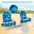 thumbnail image 4 of Costway 2-Pack Folding Backpack Beach Chair Table Set 5-Position Outdoor Reclining Chair, 4 of 10