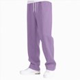 thumbnail image 2 of TOWED22 Boys' French Terry Open Bottom Sweatpants Sweats for School Kids Teens with Pockets,Light Purple,7-8 Y, 2 of 5