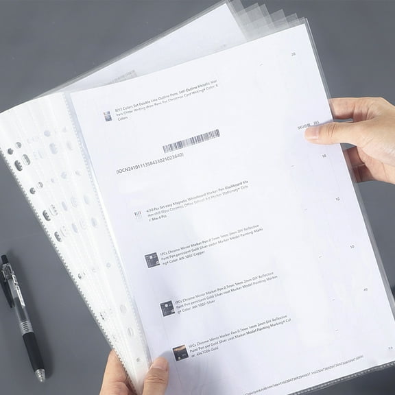 100 Pcs A4 Clear Document Folder, Waterproof Case Transparent Document Bag Paper Holder File Folder, Clear Plastic Folder