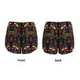thumbnail image 3 of Gukieu Mexican Flower 2 Print Women's Sports Shorts with Drawstring Elastic Waistband for Running, Yoga, Fitness-Medium, 3 of 7