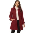 thumbnail image 1 of INSPIRE CHIC Chaqueta De Invierno Con Cuello Peter Pan Para Mujer Rojo XL, 1 of 6