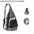 thumbnail image 2 of Vibrant Floral Sling Backpack - Colorful Hawaiian Inspired Print Shoulder Bag, Fashion Forward Design, 2 of 4