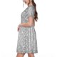 thumbnail image 2 of Balery Silver Mosaic Vestidos sueltos de manga corta para mujer, vestidos de verano 2025, vestidos casuales de corte A con vuelo., 2 of 6