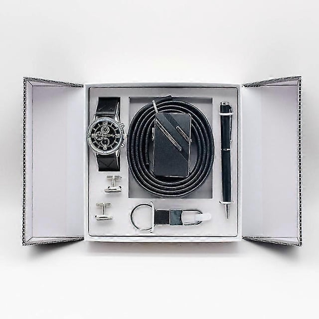 Men's Watch Set Men's Birthday Gift (black)