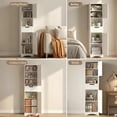 thumbnail image 6 of Lofka 67" Tall Narrow Bathroom Storage Cabinet, Freestanding Anti-Tipping Adjustable Shelf for Small Space | Bathroom | Kitchen, White, 6 of 8