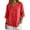 Red, variant on OIOLOYJM Linen Shirts for Women 3/4 Sleeve V Neck Casual Blouses Spring Summer Oversized Outfits 3 Button Pleated Front Pullover Tops Light Gray S