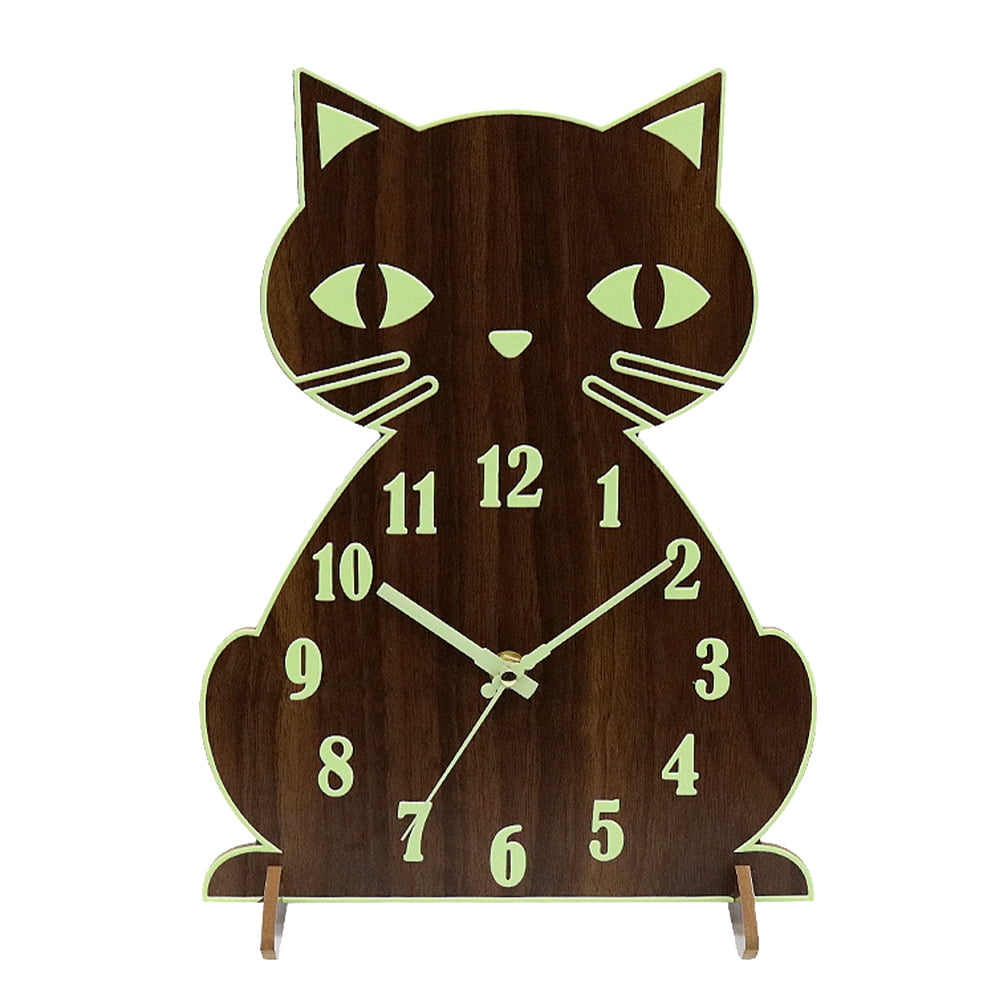 Weathered Cat Face Clock Cat Head Wall Clock