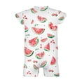 thumbnail image 5 of Watercolor Watermelon Baby Rompers Outfits Infant Girls Boys Summer Fresh Fruit Baby Bodysuits Summer Jumpsuits, 5 of 6