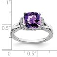 thumbnail image 2 of Primal Gold 14 Karat White Gold Amethyst and Diamond Ring, 2 of 5