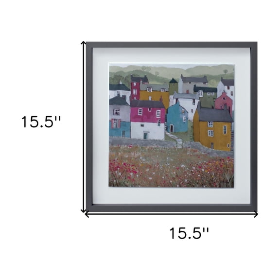 HomeRoots 516380 15.5 x 1.5 x 15.5 in. Grey Acrylic House Wall Decor - Set of 2