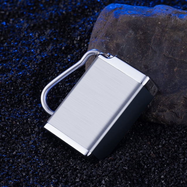 EGNMCR Storage Trunks & Bag Ashtray Portable With Lid Ashtray Pocket Key Chain Ashtray To The Test Odors Container Light Ash Metal Leak-proof Mini Trash Can For Outdoor Use Camping portable ashtray