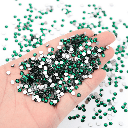 

FlatBackGemsRhinestonesRoundCrystalRhinestonesforCraftsNailClothesShoesBagsDIYArt green F53839