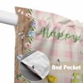 thumbnail image 4 of Happy Easter Swag Valances for Windows, Kitchen Curtains 36 Inch Length 2 Panels Set, Spring Gnomes Duck Floral Eggs Pink Plaid Short Curtains for Small Windows Rod Pocket Cafe Curtains 28"x36", 4 of 8