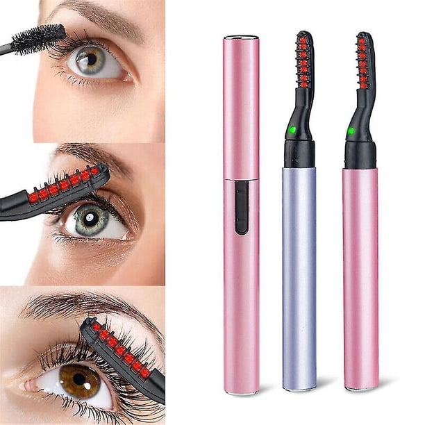 Rizador de pestañas con calefacción eléctrica, herramienta de maquillaje de belleza rizadora de larga duración