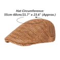 thumbnail image 2 of Jiibva Unisex Straw Berets Vintage Newsboy Caps Painters Hat Driving Hat French Beret Cap Artist Hat Mens Tweed Flat Cap for Autumn Winter Accessory, 2 of 7