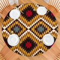 thumbnail image 2 of Colorful Floral Bohemian Table Cover with Elastic Edge - Stretchable Round Tablecloth for Kitchen - Fits 52-56 Inch, 2 of 7