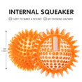 thumbnail image 3 of Juguete para perros SHARLOVY Squeaky Fetch Spike Balls TPR para perros pequeños, 3 of 9