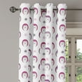 thumbnail image 2 of Ambesonne Hedgehog Grommet Curtain, Colorful Spiky Animal, 50" x 72", Pink Lilac Black, 2 of 6