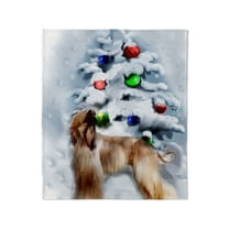 CafePress - Afghan Hound Christmas Throw Blanket - Soft Fleece Throw Blanket, 50"x60" for All Ages