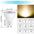 thumbnail image 2 of GU10 LED Light Bulb 2700K Warm White, 70W Halogen Equivalent, Non Dimmable, 120° Beam Angle Flood Lights, LED Bulbs for Recessed Track Lighting 720LM, CIR≥85, Pack of 10, 2 of 7