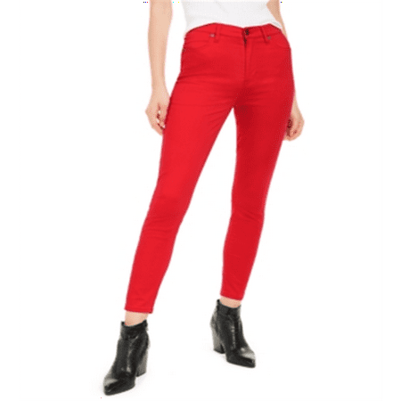 Kendall Kylie Women's High Rise Skinny Jeans Red Size 27