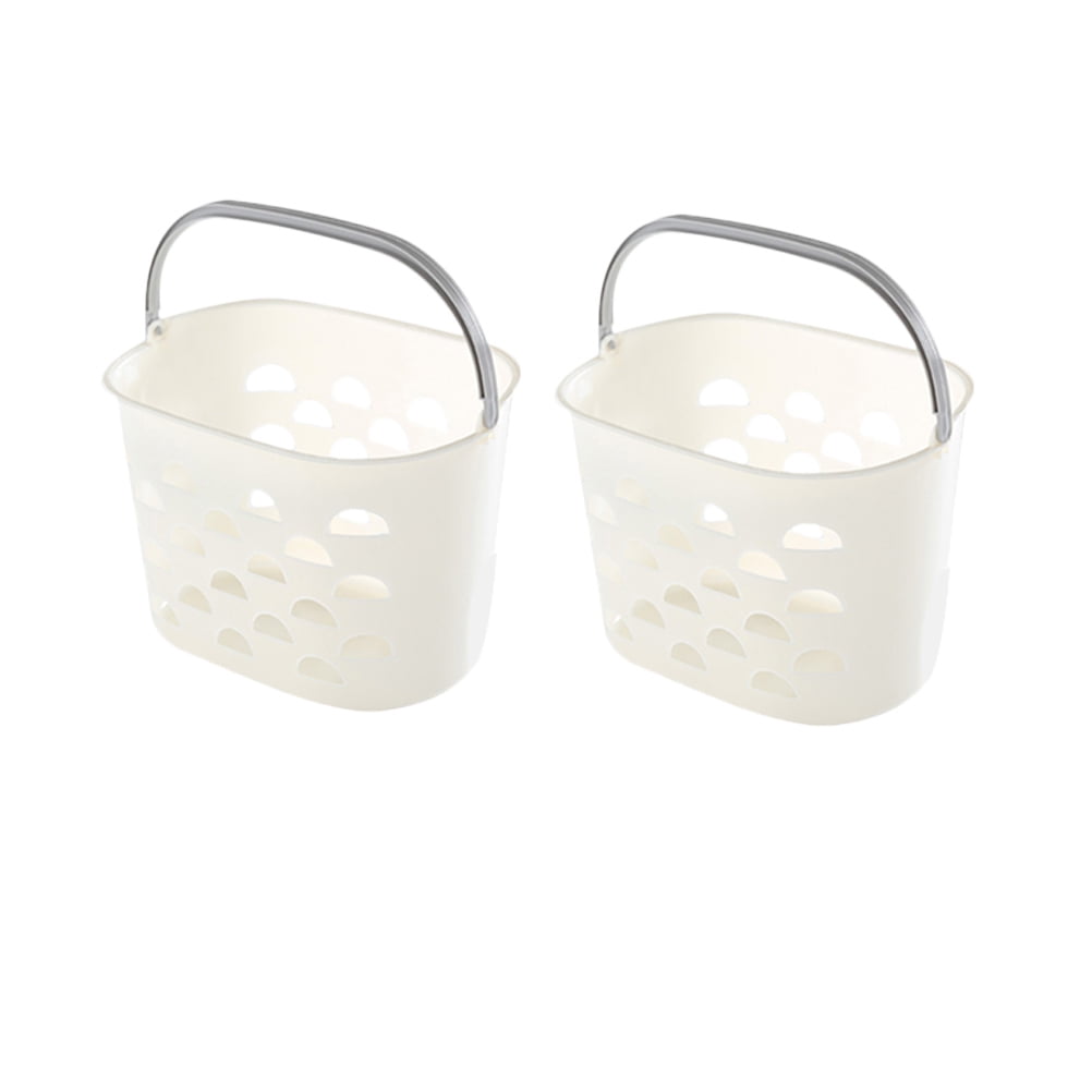 2 Pcs Portable Shower Basket Bathroom Storage Basket Plastic Shower