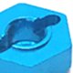 thumbnail image 3 of Adaptadores de Transmisión Hexagonal Zulema Paquete de 4 Cubo de Rueda Azul, 3 of 3