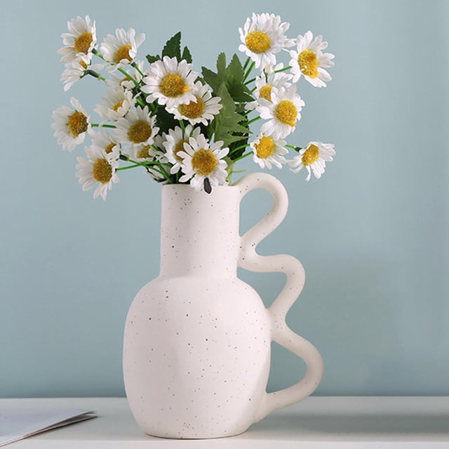 Florero de cerámica para interiores y exteriores Arreglo Florero de mesa Florero decorativo para el hogar de estar, boda, Punto perfecl Jarrón de ceramica