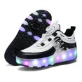 thumbnail image 1 of Girls Breathable LED Luminous Shoes, USB Rechargeable Outdoor Sports Skates XI, 1 of 2