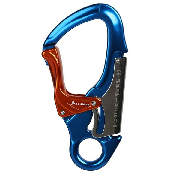Yeacher 30KN Professional Climbing Carabiner Double Locking Snap Hook Heavy Duty Climbing Buckle Lightweight Hammock Locking Clip for Climbing Rappelling Canyoning Hammock Climbing Gear Quick Clip E
